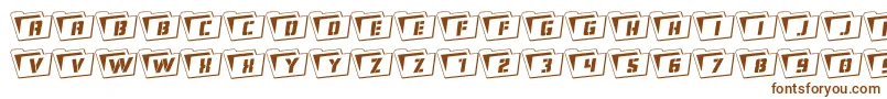 Lisätietoja Eyesonlyoutrotate-fontista Eyesonlyoutrotate-fontti – ruskeat fontit