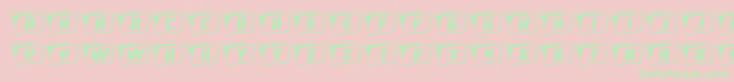 Eyesonlyoutrotate Font – Green Fonts on Pink Background