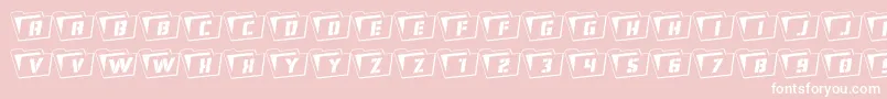 Eyesonlyoutrotate Font – White Fonts on Pink Background