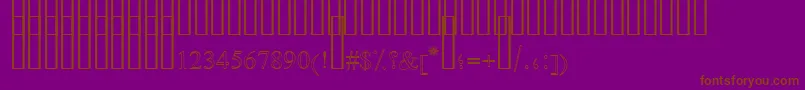 DiwaniSimpleOutline2-Schriftart – Braune Schriften auf violettem Hintergrund