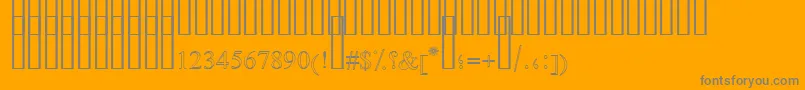 DiwaniSimpleOutline2 Font – Gray Fonts on Orange Background