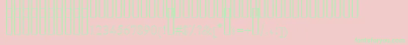 DiwaniSimpleOutline2 Font – Green Fonts on Pink Background