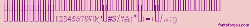 DiwaniSimpleOutline2 Font – Purple Fonts on Pink Background