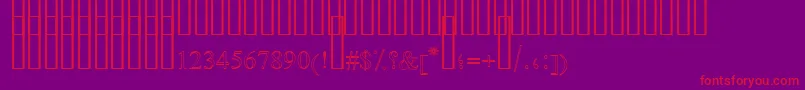 DiwaniSimpleOutline2 Font – Red Fonts on Purple Background