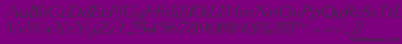 fuente LingwoodantiqueLightItalic – Fuentes Negras Sobre Fondo Morado