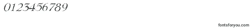 フォントLingwoodantiqueLightItalic – 数字と数値のためのフォント