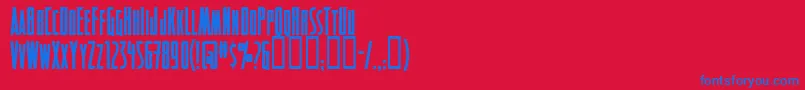 fuente Detectivesinc – Fuentes Azules Sobre Fondo Rojo