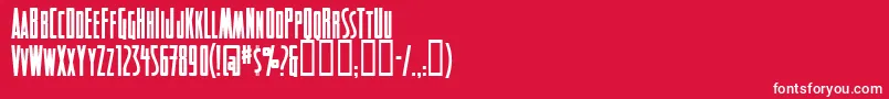 fuente Detectivesinc – Fuentes Blancas Sobre Fondo Rojo