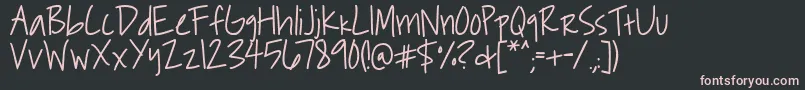 Roddybold Font – Pink Fonts on Black Background