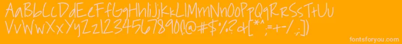 Roddybold Font – Pink Fonts on Orange Background