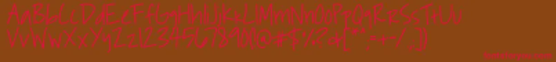 Roddybold Font – Red Fonts on Brown Background