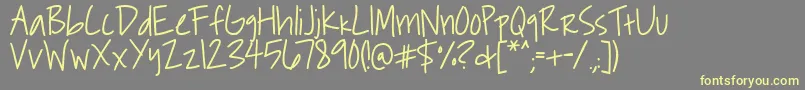 Roddybold Font – Yellow Fonts on Gray Background