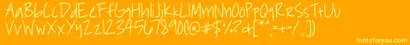 Roddybold Font – Yellow Fonts on Orange Background
