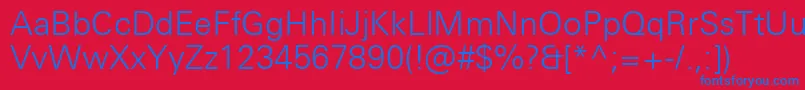 UniversNextProLight Font – Blue Fonts on Red Background