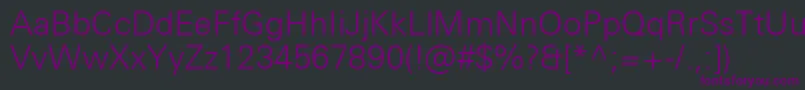 Шрифт UniversNextProLight – фиолетовые шрифты на чёрном фоне