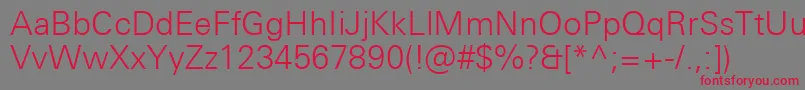 UniversNextProLight Font – Red Fonts on Gray Background