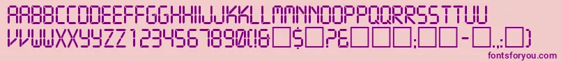 Crystal Font – Purple Fonts on Pink Background