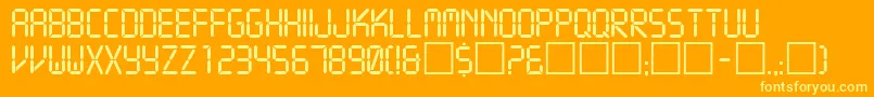 Crystal Font – Yellow Fonts on Orange Background