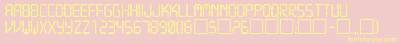 Crystal Font – Yellow Fonts on Pink Background