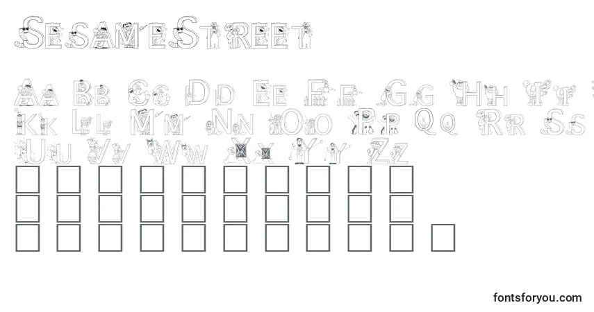 Schriftart SesameStreet – Alphabet, Zahlen, spezielle Symbole