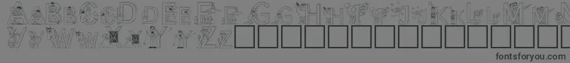 SesameStreet Font – Black Fonts on Gray Background