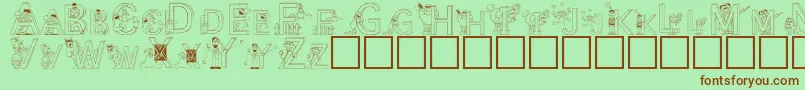 SesameStreet Font – Brown Fonts on Green Background