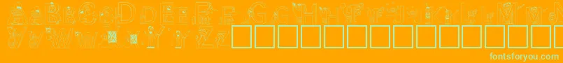 SesameStreet Font – Green Fonts on Orange Background