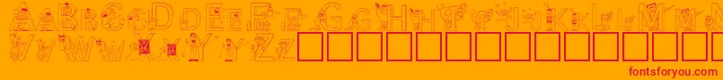 SesameStreet Font – Red Fonts on Orange Background