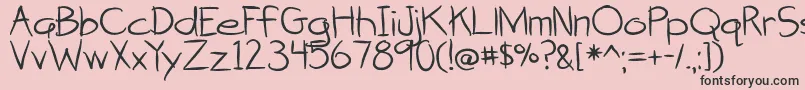 AttackOfTheCucumbers Font – Black Fonts on Pink Background