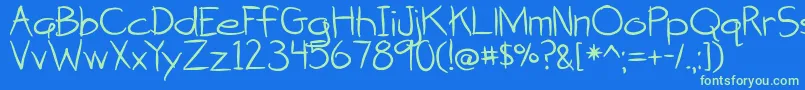 AttackOfTheCucumbers Font – Green Fonts on Blue Background