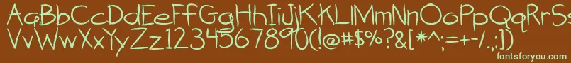 AttackOfTheCucumbers Font – Green Fonts on Brown Background