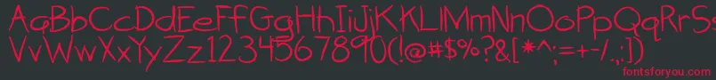 AttackOfTheCucumbers Font – Red Fonts on Black Background