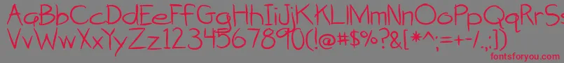 AttackOfTheCucumbers-Schriftart – Rote Schriften auf grauem Hintergrund
