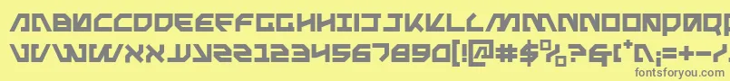 フォントMetal – 黄色の背景に灰色の文字