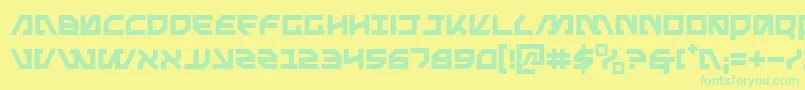 Metal-fontti – vihreät fontit keltaisella taustalla