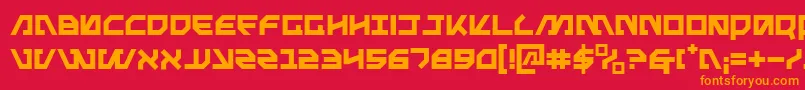 Metal Font – Orange Fonts on Red Background
