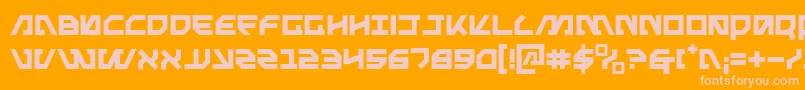 Police Metal – polices roses sur fond orange