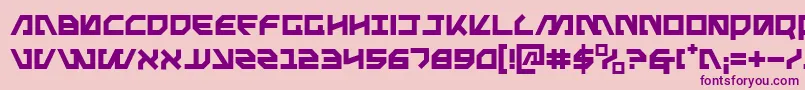 Metal Font – Purple Fonts on Pink Background