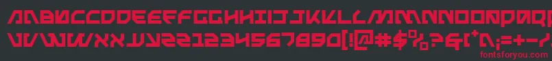 フォントMetal – 黒い背景に赤い文字