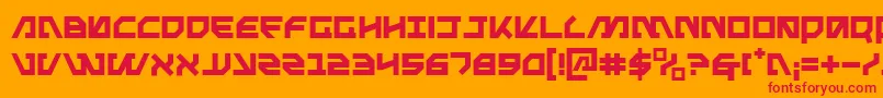 Metal Font – Red Fonts on Orange Background