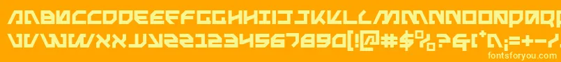 Metal Font – Yellow Fonts on Orange Background