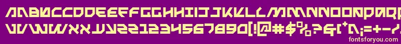 Metal Font – Yellow Fonts on Purple Background