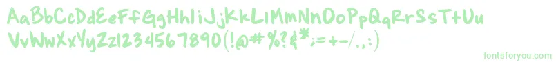 BrianneSHand Font – Green Fonts on White Background