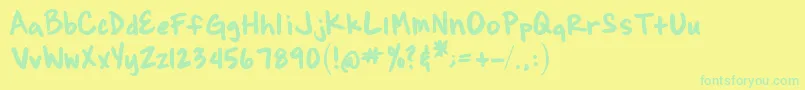 Lisätietoja BrianneSHand-fontista BrianneSHand-fontti – vihreät fontit keltaisella taustalla