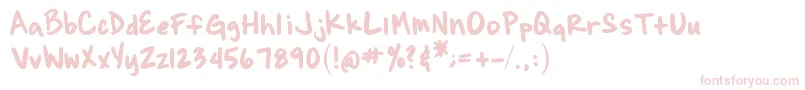 Czcionka BrianneSHand – różowe czcionki