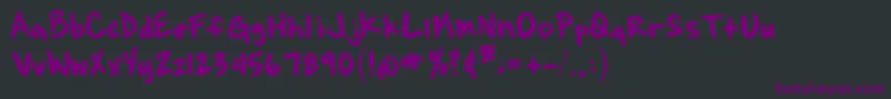 BrianneSHand Font – Purple Fonts on Black Background