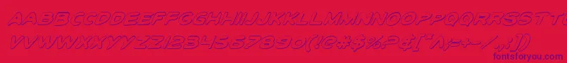 Toontisi Font – Purple Fonts on Red Background