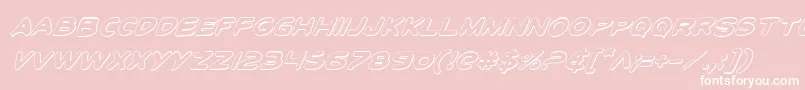 Fonte Toontisi – fontes brancas em um fundo rosa