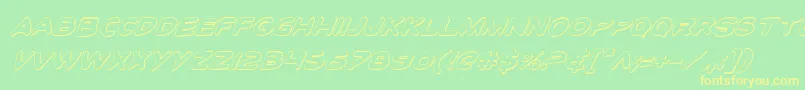 Toontisi Font – Yellow Fonts on Green Background