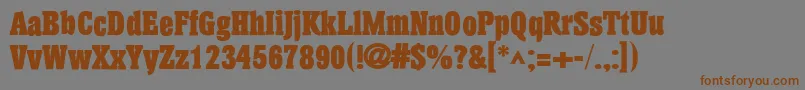 Dshansen Font – Brown Fonts on Gray Background